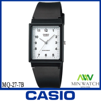 นาฬิกา รุ่น Casio นาฬิกาผู้ชาย สายเรซิ่น รุ่น MQ-27-7B - สีดำ ประกันศูนย์เซ็นทรัลCMG 1 ปี จากร้าน MIN WATCH