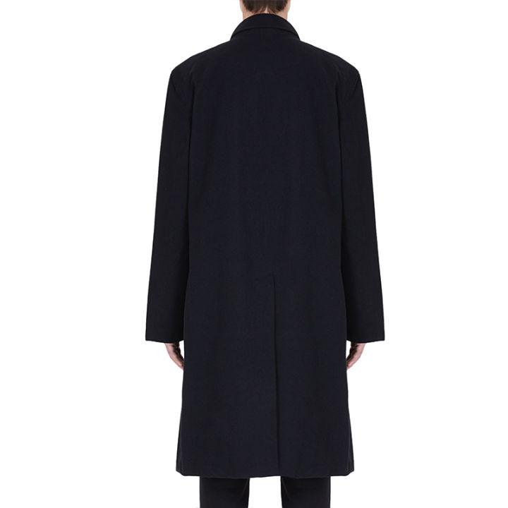 Y-3/Y3 yohji yamamoto men's black long casual zipper coat CL MGTX COAT ...