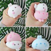 MOLANG ตุ๊กตายางนิ่มลายกระต่ายน่ารัก,ของเล่นแบบบีบคลายเครียดรุ่นมินิของขวัญวันเกิดคาวาอี้