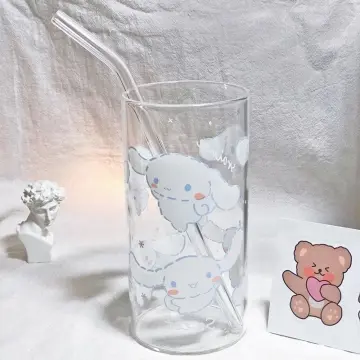 Sanrio Hello Kitty Kuromi Heat-Resistant Glass Cups Anime Kawaii  Transparent Large Capacity Breakfast Drinks Coffee Water Cup