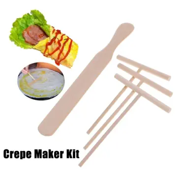 Pancake Batter Spreader Stick Pancake Tool Chinese Specialty Crepe Maker  Wooden Home Kitchen Tool