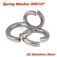 ♟ 100pcs/lot M1.6 M2 M2.5 M3 M4 M5 M6 M8 M10 M12 A2 Stainless Steel Spring Washer DIN127