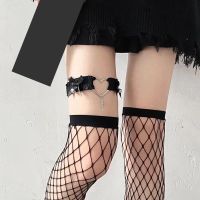 【cw】 Garter Hollow Dark Punk Leg Adjustable Garters Bow bell Harness Gifts Gothic