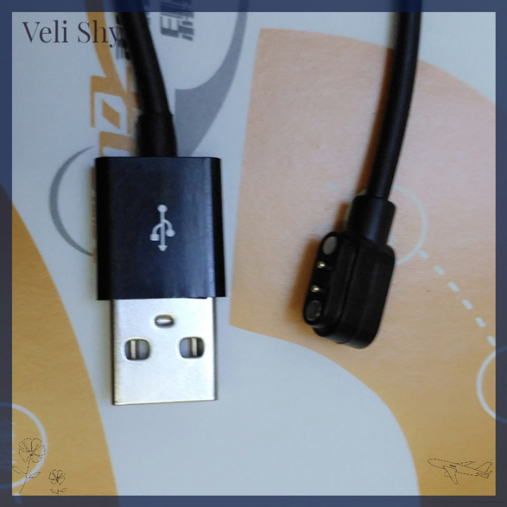 veli-shy-สมาร์ทวอท์ชสายชาร์จสำหรับแท่นชาร์จแม่เหล็กที่มี2pin-ปลั๊กแม่เหล็ก2-84mm