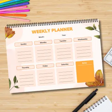 A4 Weekly Planner Pad Notepad Organiser To Do List Memo Desk