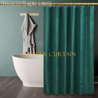 【CW】✣ﺴ❀  Shower Curtain Color Perforated Toilet Partition Curtains Hanging