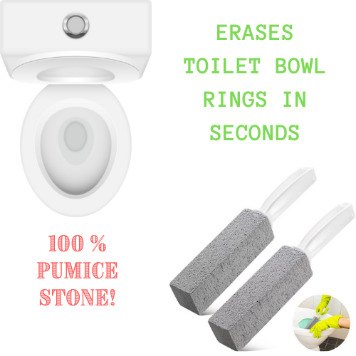 Pumice Stone Toilet Bowl Clean Brush with Handle, Remove Toilet Bowl