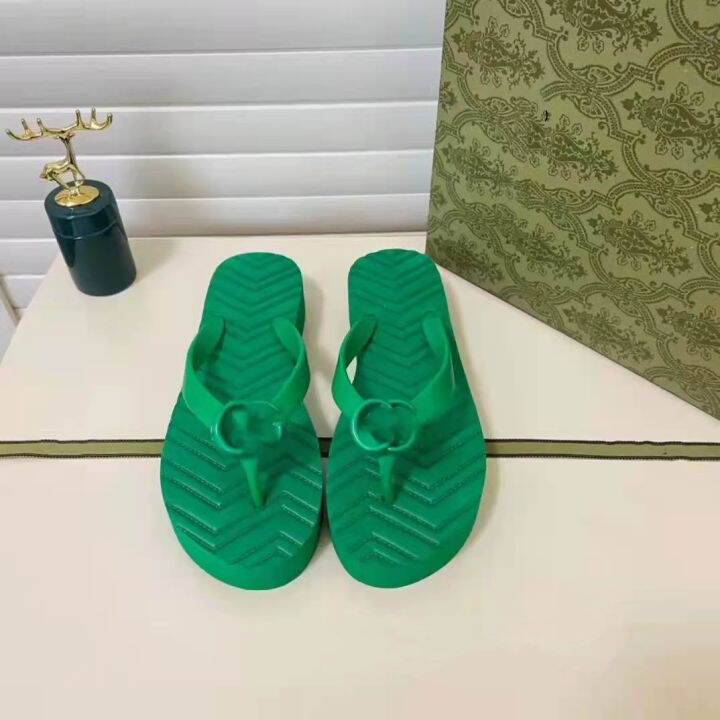 พร้อมส่ง-2022-spring-and-summer-new-flip-flops-double-g-clip-on-beach-mens-and-womens-cool-couple-slippers-holiday-must-have9201