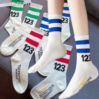 ◇✤™ Sports College Style Fashion Running Sports Socks Women Street Hip Hop Harajuku Cotton Socks Ins Female Funny Cool Sock Hipster