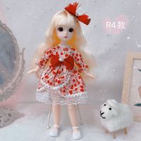 30cm Bjd 23 Movable Joint 3d Eye Princess Dress Doll Fashion Doll Girl Play House Toy Diy Children Birthday New Year Gift