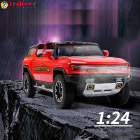 LEAL ในสต็อกเข้ากันได้สำหรับ Hummer Suv 1:24ล้อแม็กรถยนต์รุ่นของเล่นจำลองแปลงนอกถนนยานพาหนะรุ่นเครื่องประดับด้วยแสงเสียง