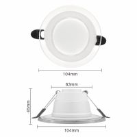 10pcslot LED Downlight 6W LED Lamp 220V Spotlight Recessed Round Panel Light 3 Colors Changeable Indoor Lighting Down light