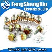 5pcs WH148 3pin With switch 15MM Bend foot 5K 10K 50K 100K 500K B5K B10K B100K B500K Potentiomete