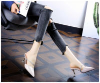 GOOD 2020 new water diamond flat pointed stiletto heels