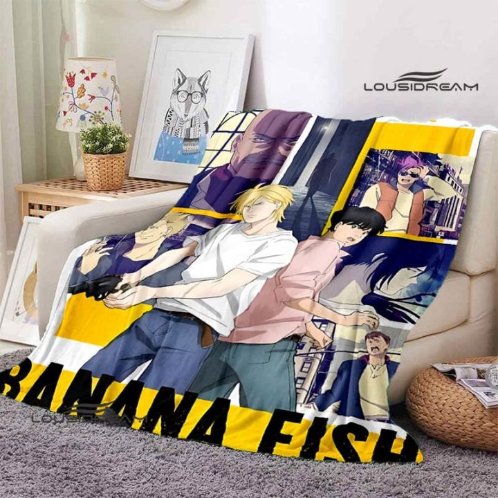 in-stock-banana-fish-shaped-cartoon-printed-blanket-warm-family-blanket-bed-birthday-gift-blanket-can-send-pictures-for-customization