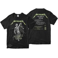 เสื้อยืดพรีเมี่ยม2023 Metallica and Justice for All Short Sleeve Plastisol Print Cotton Unisex T Shirt T-shirt