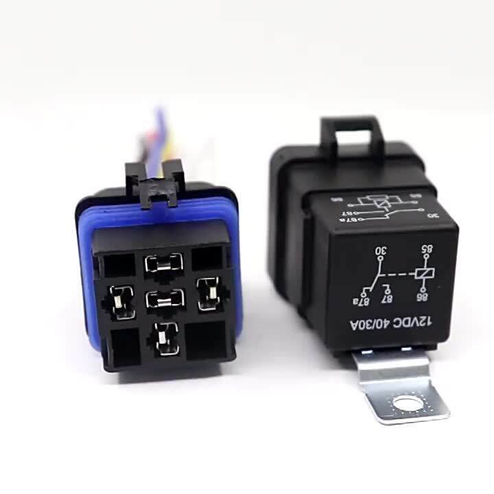 Waterproof Automotive Relay 12V 24V 5pin 4pin 4P 5P 40A Car Relay With