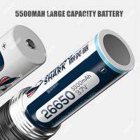 【Original】SMILING SHARK Glare P70 Powerful LED Flashlight 26650 Large Capacity Battery Metal Zoomable USB Lantern Hand L