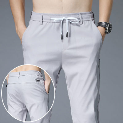 NGHG MALL-Super cool ll summer ultra-thin mens casual pants mens new loose long pants straight korean trend sports pants men