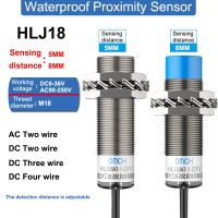 M18กันน้ำมันกันน้ำอุปนัย5มม. 8มม. ระยะทางตรวจจับ DC6-36V AC 90-250V สวิตช์ไฟฟ้าสวิตช์ความใกล้ชิด