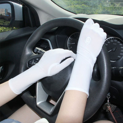 ถุงมือกันแดดuv ปอกแขนกัน uvสตรีบางกันลื่นระบายอากาศยืดถุงมือขับรถถุงมือครีมกันแดดUV