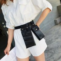 ☁☂ Two-piece pockets female inclined shoulder bag 2020 new tide joker chest utility belt cell phone package parcel