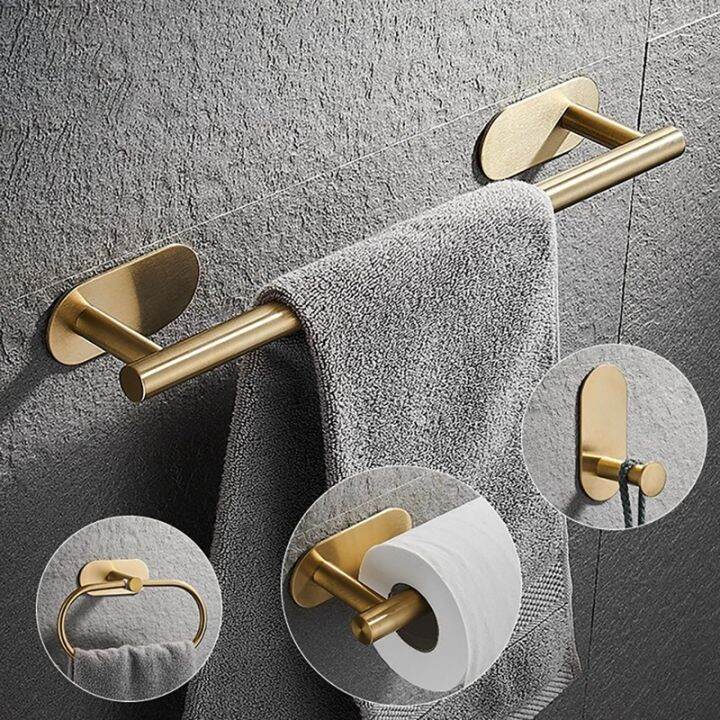 wall-mounted-hand-towel-bar-rack-brushed-gold-stainless-steel-round-toilet-paper-holder-hook-hardware-accessories