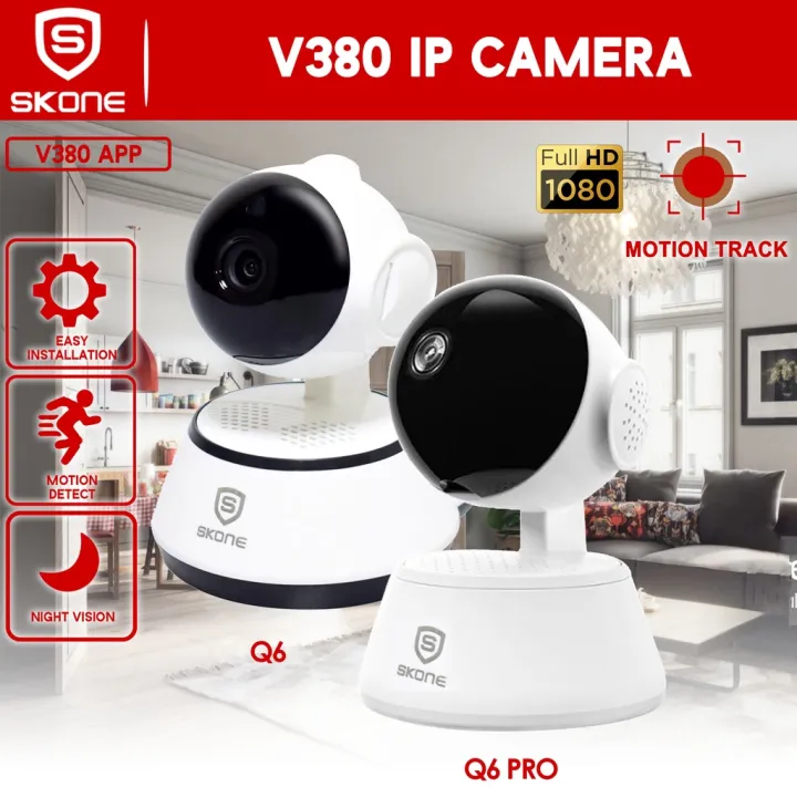 ☀WiFi Camera CCTV IP Camera V380 Pro Q6 1080p Smart Security 360 Degree ...