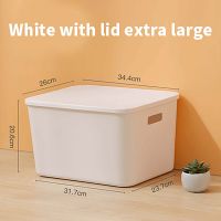 Home Storage Box Plastic With Lid Living Room Debris Toy Snack Organizer Container Closet Kitchen Cabinet Pantry Storage Case