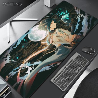 Anime Genshin Impact Xiao Play Mat Mouse Pad Gamer Keyboard Deskmat Carpet Computer Mouse Pad 900x400 Gaming Laptops Accessories