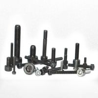 10Pcs Black Nickel Plating M1.6 M2 M3 M4 M5 M6 12.9 Grade Alloy Steel Cap Head Allen Bolts Hex Socket Set Screw for Model DIY Screw Nut Drivers