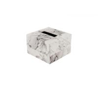 [ของแท้ จัดส่งฟรี] TISSUE BOX WHITE กล่องทิชชู POP UP PVC MARBLE ขาว ของแท้ สินค้าคุณภาพ