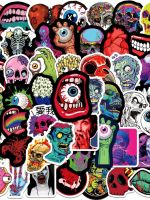 50 Horror And Thriller Zombie Halloween Graffiti Stickers Computer Laptop Water Cup Trolley Box Scooter Sticker 【OCT】