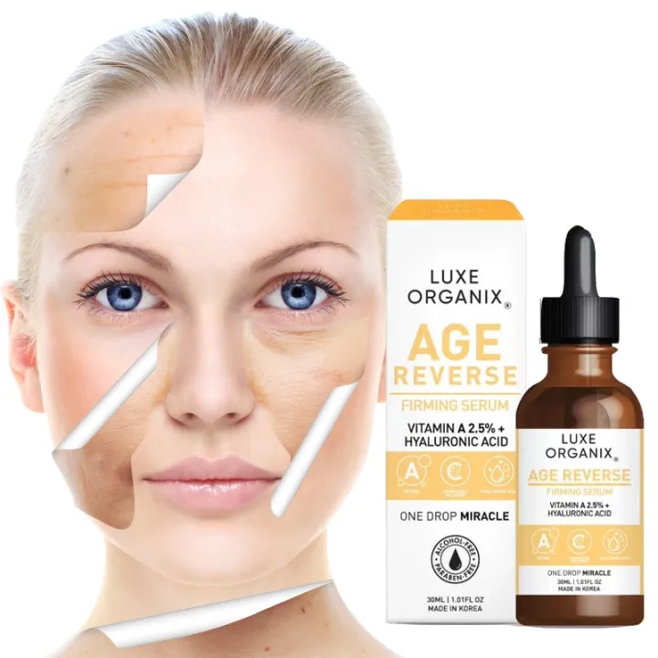 Luxe Organix Age Reverse Serum Vitamin A 2.5 30ml Retinol AntiAging