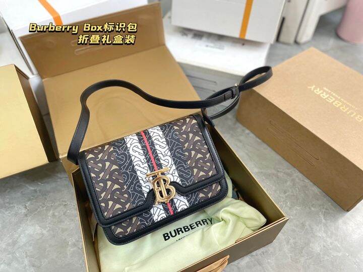 High-end Gift Box] Original Burberry Ladies Messenger Bag TB Exclusive Lock  Bag Retro Wild Shoulder Bag 21*15 CM | Lazada