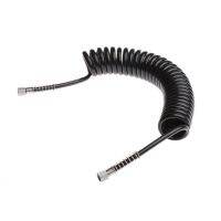 QDLJ-4 X 6mm Flexible Pu Recoil Hose Spring Tube Black For Compressor Air Tool New