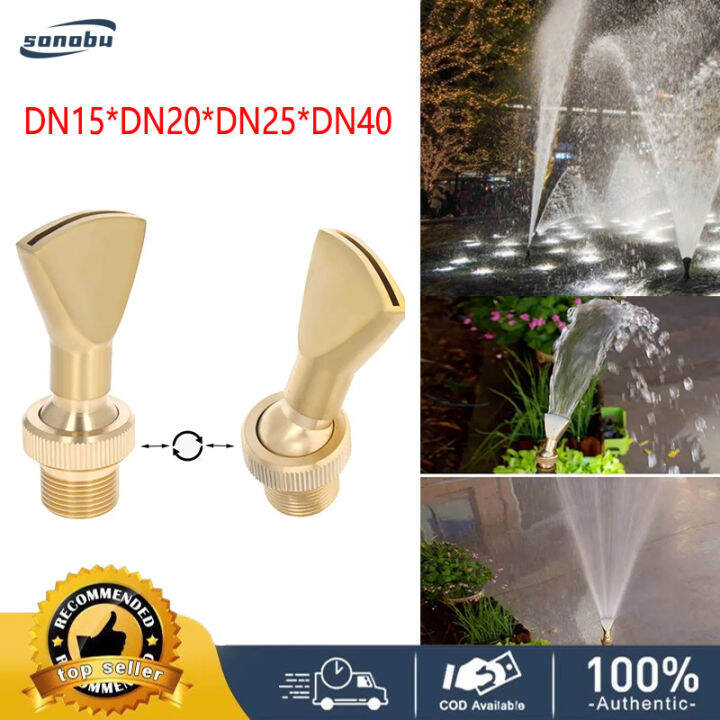 Adjustable Brass Fan Shaped Fountain Nozzles 1/2",3/4" ,1",1.5