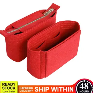 Red Bag Insert Sundries Organizer Purse Organizer Insert, Felt Bag