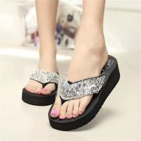 Rhinestone Women Slippers Flip Flops Summer Women Crystal Bling Beach Slides Sandals Casual Shoes Slip On Slipper Bath Shoes