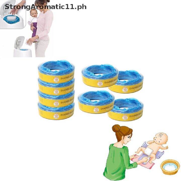 Gordon StrongAromatic 4PCS Baby Diaper Bucket Refill Bags Garbage Bag