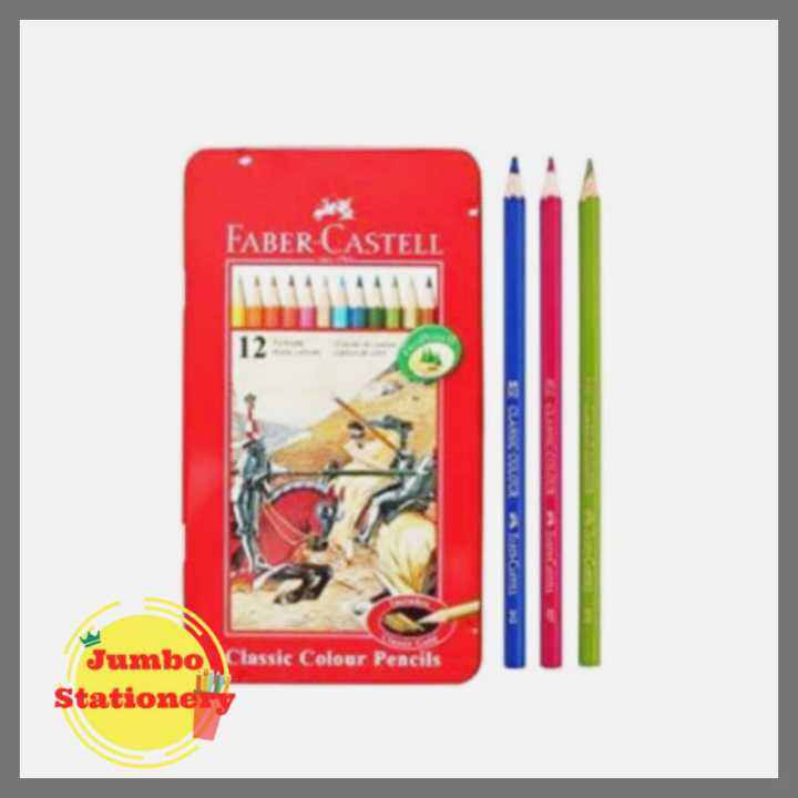 Pensil Warna Faber Castell Tin Case Classic 12 Warna Pensil Gambar