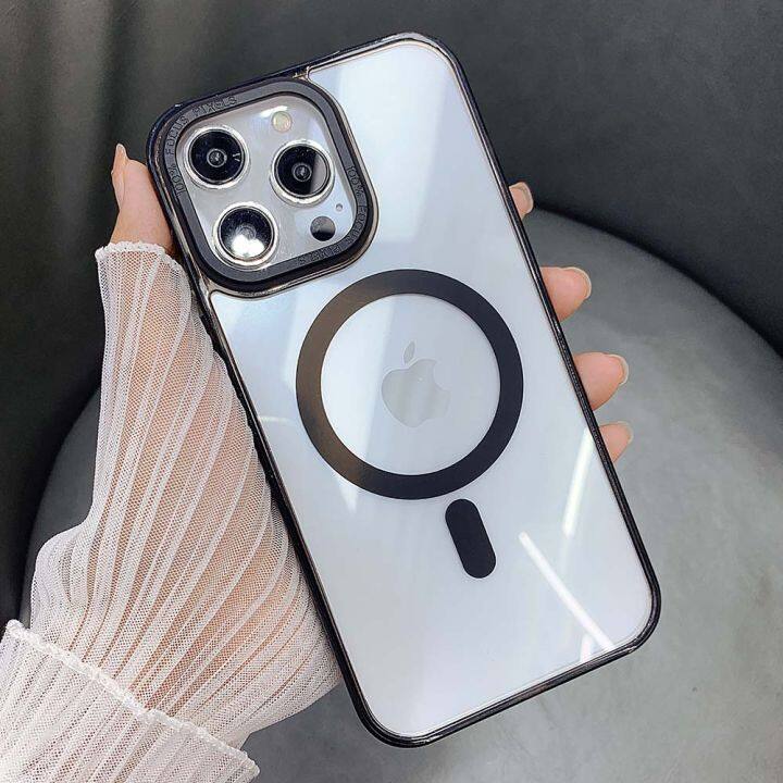 HOCE Luxury Plating Magnetic Wireless Charging Case For iPhone 11 12 13 ...