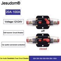 20A 30A 40A 50A 60A 80A 100A Circuit Breaker 12V 24V DC Car Truck Audio Resettable Fuse Circuit Breaker