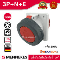 MENNEKES รุ่น 216A IP67 ปลั๊กตัวเมีย แบบฝังเฉียง 20 องศา ชนิดกันน้ำ  X - CONTACT 125A ISO9001, IEC 60309-2 สั่งซื้อได้ที่ร้าน UCANBUYS