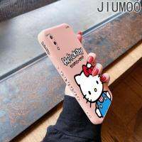 JIUMOO สำหรับ Vivo V11 V15 V11I V17 V11 Pro V15 Pro V17 Pro V17 Neo การ์ตูนน่ารัก HelloKitty Cat Square Edge รูปแบบ Liquid Original Full กลับกล้องกันกระแทกกรณีป้องกันกรณีโทรศัพท์