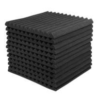 12Pcs Soundproofing Foam Acoustic Foam Panels Sound Studio Room Absorption Wall Wedge Tiles Noise Sponge Foam