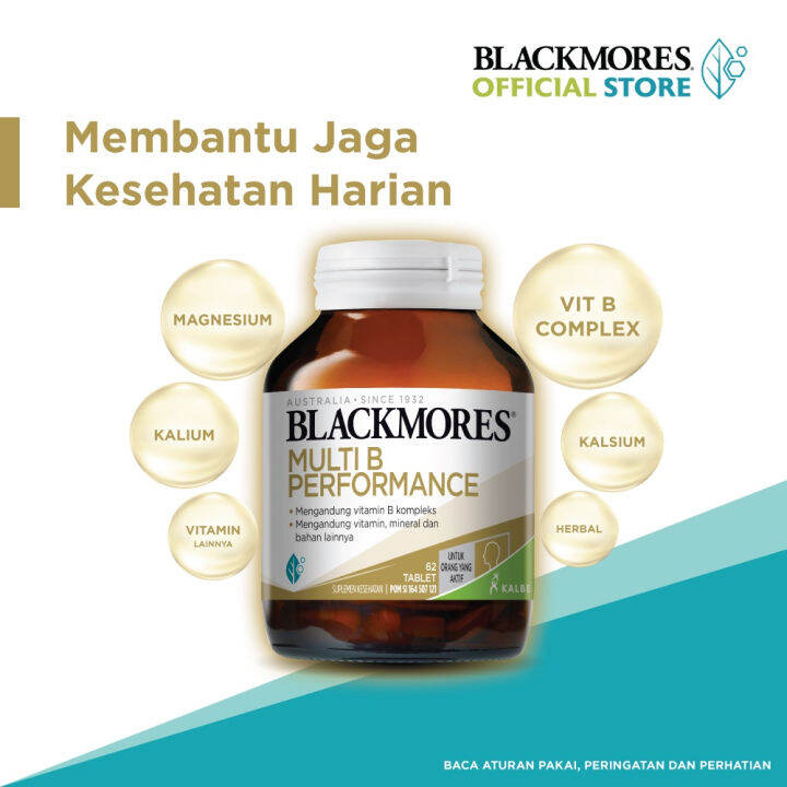 Blackmores Multi B Performance 30 Dan 62 Tablet/Multivitamin/Daya Tahan ...