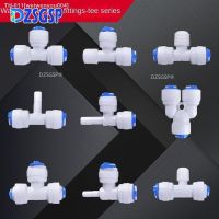 ✗◎ DZSGSP 1/4 3/8 OD Reverse Osmosis System Hose Tube Plastic Pipe Joint Quick Connector RO Water Connector Fittings