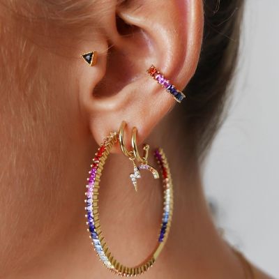 【YF】 New Fashion Crystal Metal Ear Cuff Set for Women Boho Trendy Statement Rhinestone Clip Earrings Earcuffs Jewelry Wholesale