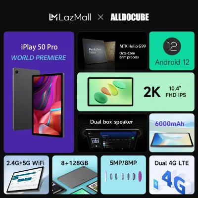 โปรโมชั่น Flash Sale : ใหม่ Alldocube iPlay 50 Pro แท็บเล็ต MTK Helio G99 Octa-Core 8GB RAM 128GB ROM 10.4 นิ้ว 2K ใส่ซิมโทรได้ รองรับ4G Android 12 (ฟรี เคสหนัง)